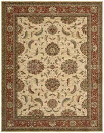 Nourison Living Treasures LI04 Ivory Red